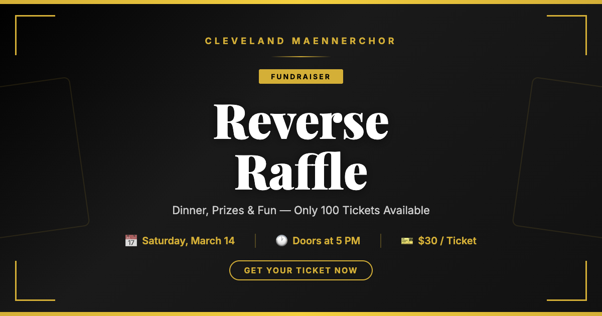 Hoco Reverse Raffle Reverse Raffle at Cleveland Maennerchor | Saturday, March 14, 2026